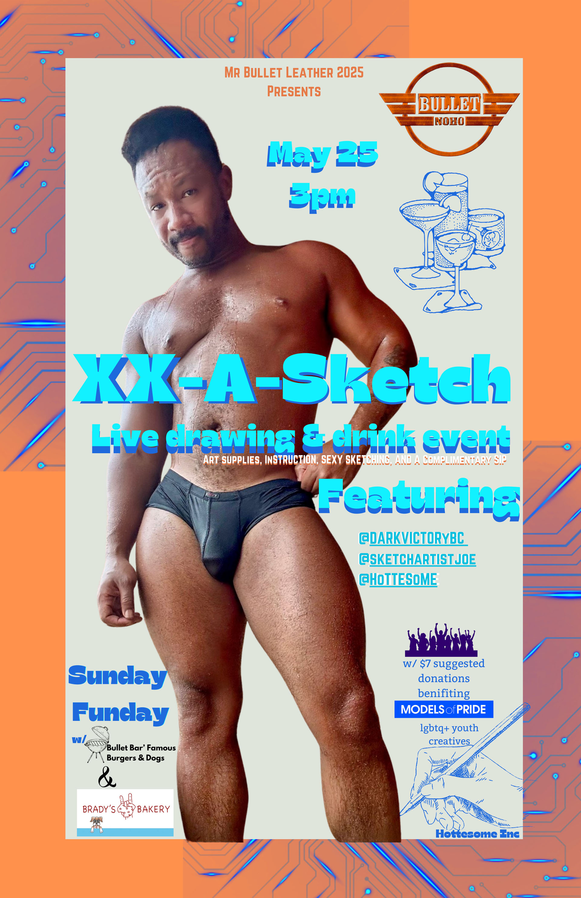 The Bullet Bar and MBL 2025 Present XX-A-SKETCH: Sunday, 05/25/25 at 3:00 PM. $7 suggested door donation.