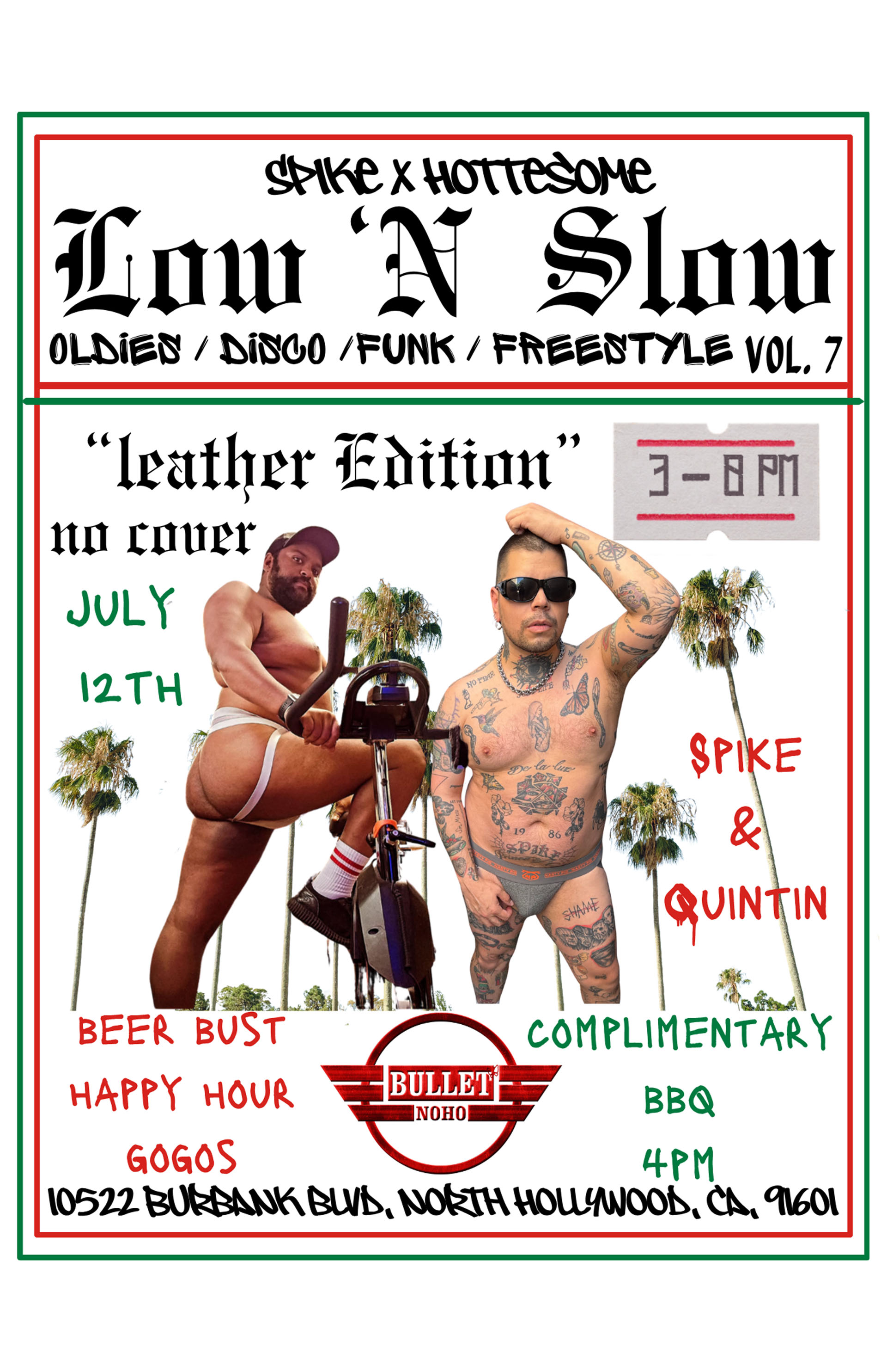 The Bullet Bar presents LOW 'N SLOW with SPIKE: Every 2nd Sunday from 3:00 PM to 8:00 PM. Oldies! Disco! Funk! No cover.